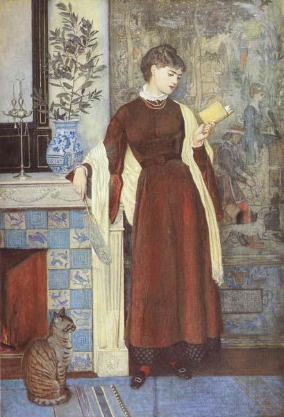 Walter Crane,RWS At Home:A Portrait (mk46) Norge oil painting art